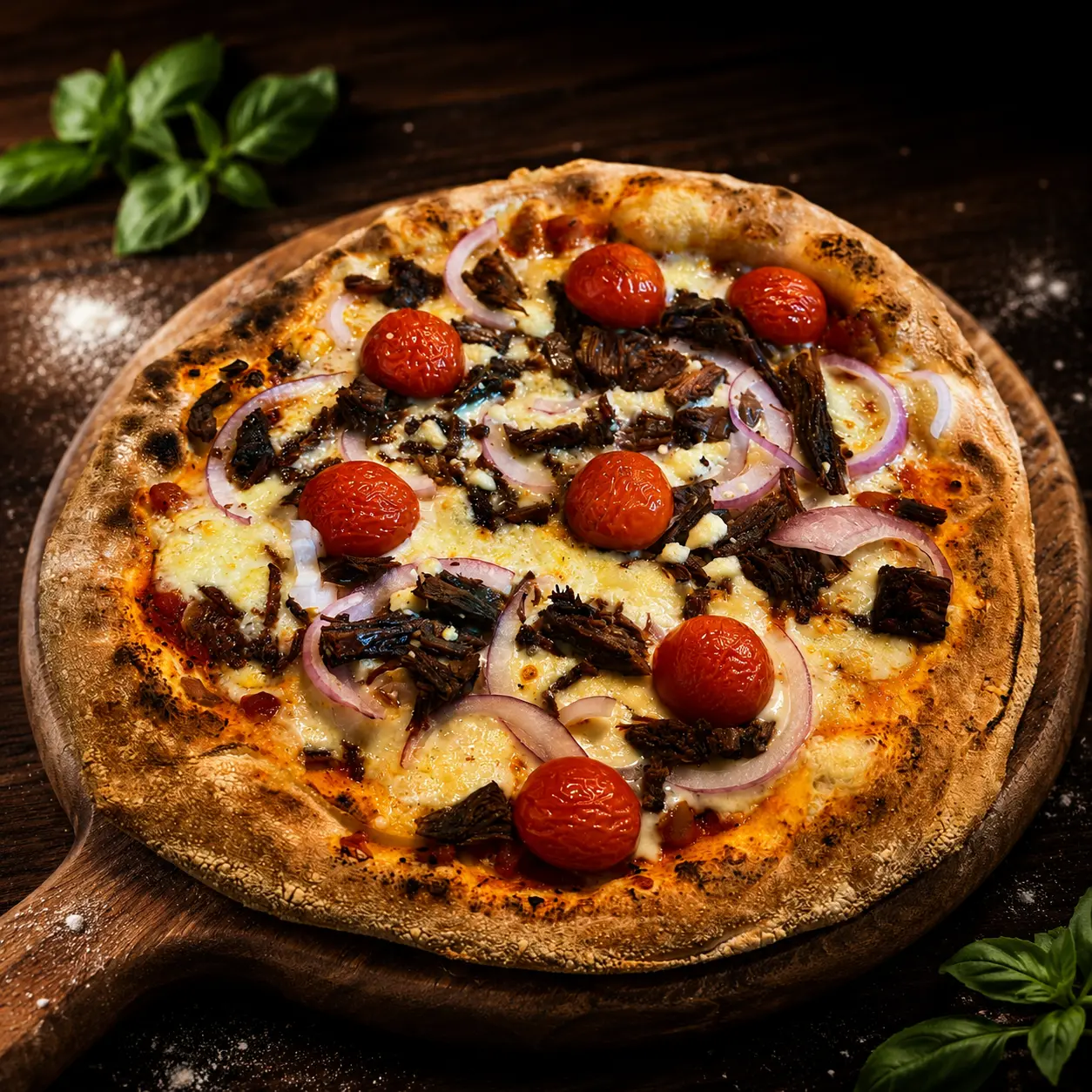 Kavurmalı Anadolu pizza